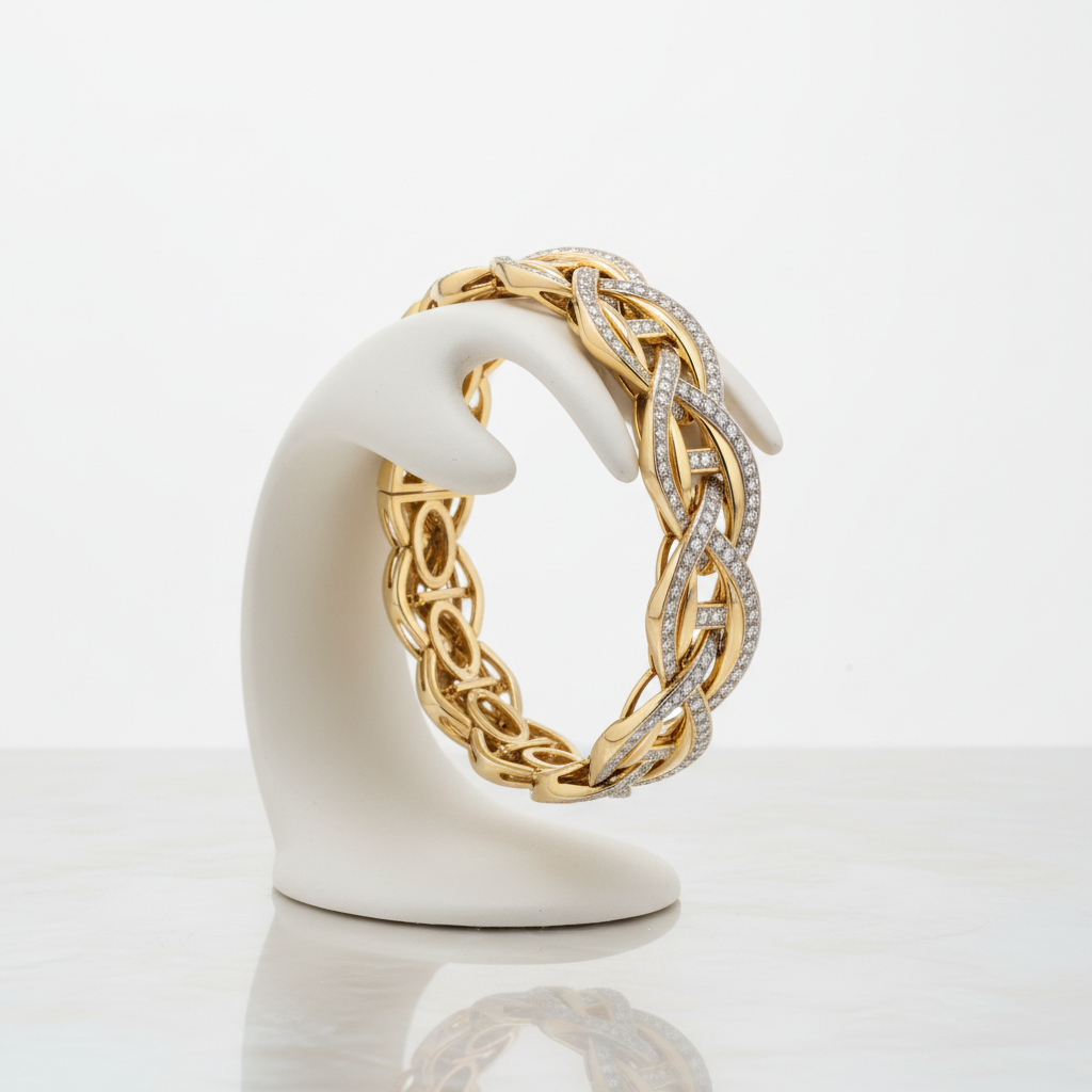 Gold diamond bracelet